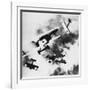 English Engage in Deadly Combat Against German Fokker-null-Framed Photographic Print