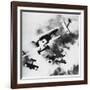 English Engage in Deadly Combat Against German Fokker-null-Framed Photographic Print