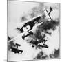 English Engage in Deadly Combat Against German Fokker-null-Mounted Photographic Print