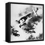 English Engage in Deadly Combat Against German Fokker-null-Framed Stretched Canvas