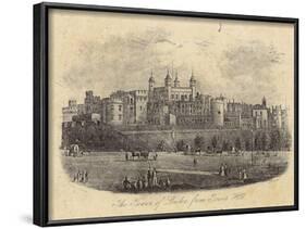 English eraser to 1862 (The Tower of London on Tower Hill JT Wood) Art Poster Print-null-Framed Poster