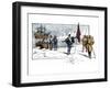 English Explorer John Cabot Landing on the Shore of Canada, c.1484-null-Framed Giclee Print