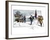 English Explorer John Cabot Landing on the Shore of Canada, c.1484-null-Framed Giclee Print