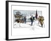 English Explorer John Cabot Landing on the Shore of Canada, c.1484-null-Framed Giclee Print