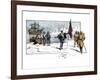 English Explorer John Cabot Landing on the Shore of Canada, c.1484-null-Framed Giclee Print