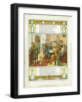 English Family Taking a Meal in the Station Buffet at Boulogne, France, 1886-null-Framed Giclee Print