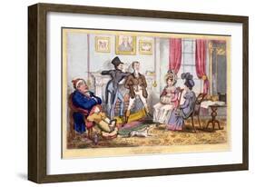 English Fireside, Pub. J. Lepetit, Dublin, C.1820-null-Framed Giclee Print