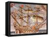 English Fleet's Flag Ship for Spanish Armada Campaign, the 38 Gun Frigate Sailing Ship Ark Royal-null-Framed Stretched Canvas