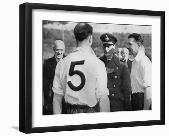 English Footballer Eddie Hapgood Meeting King George VI, C1937-C1944-null-Framed Giclee Print