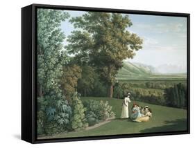 English Garden at Palace of Caserta-Jacob Philipp Hackert-Framed Stretched Canvas