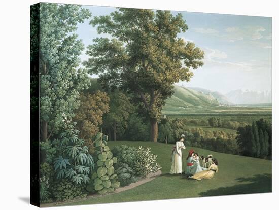 English Garden at Palace of Caserta-Jacob Philipp Hackert-Stretched Canvas