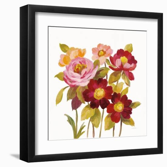 English Garden IV on White-Silvia Vassileva-Framed Art Print