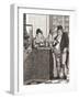 English Gentleman Paying the Bill in a Parisian Restaurant-null-Framed Giclee Print