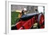 English Gunner Loading Cannon, Tudor Period 16th Century, Historical Re-Enactment-null-Framed Giclee Print