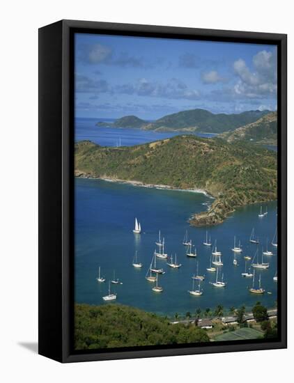 English Harbour, with Moored Yachts, Antigua, Leeward Islands, West Indies, Caribbean-Lightfoot Jeremy-Framed Stretched Canvas