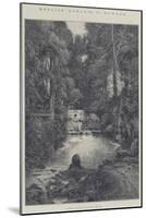 English Homes, Bowood, Cascade in the Park, at the End of the Lake-Charles Auguste Loye-Mounted Giclee Print
