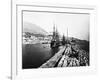 English Ironclad Warships at Gibraltar-null-Framed Photographic Print