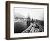 English Ironclad Warships at Gibraltar-null-Framed Photographic Print