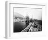 English Ironclad Warships at Gibraltar-null-Framed Photographic Print