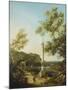 English Landscape Capriccio with a Column, c.1754-Canaletto-Mounted Giclee Print