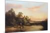 English Landscape with Cottage and Stream, 1860-Edward Charles Williams-Mounted Giclee Print