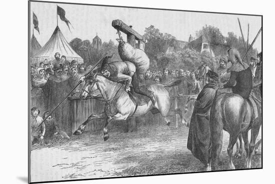 English Merry-Making in the 14th Century: Tilting at the Quintain, 1905-null-Mounted Giclee Print