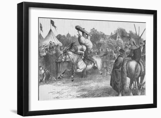 English Merry-Making in the 14th Century: Tilting at the Quintain, 1905-null-Framed Giclee Print