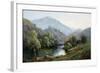 English Mountain Lake-Alfred Fontville de Breanski-Framed Giclee Print