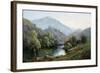 English Mountain Lake-Alfred Fontville de Breanski-Framed Giclee Print