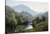 English Mountain Lake-Alfred Fontville de Breanski-Stretched Canvas