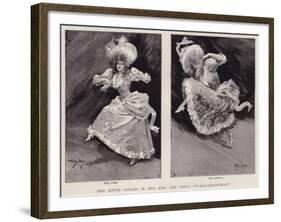 English Music Hall Singer and Dancer Lottie Collins Performing Her Popular Song Ta-Ra-Ra-Boom-De-Ay-Dudley Hardy-Framed Giclee Print