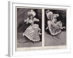 English Music Hall Singer and Dancer Lottie Collins Performing Her Popular Song Ta-Ra-Ra-Boom-De-Ay-Dudley Hardy-Framed Giclee Print