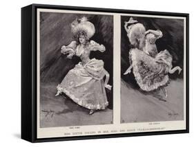 English Music Hall Singer and Dancer Lottie Collins Performing Her Popular Song Ta-Ra-Ra-Boom-De-Ay-Dudley Hardy-Framed Stretched Canvas