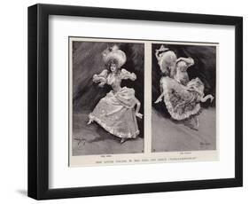 English Music Hall Singer and Dancer Lottie Collins Performing Her Popular Song Ta-Ra-Ra-Boom-De-Ay-Dudley Hardy-Framed Giclee Print