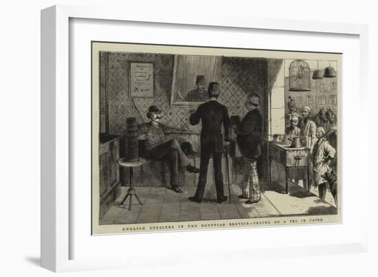 English Officers in the Egyptian Service, Trying on a Fez in Cairo-null-Framed Giclee Print