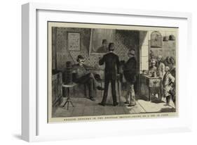 English Officers in the Egyptian Service, Trying on a Fez in Cairo-null-Framed Giclee Print