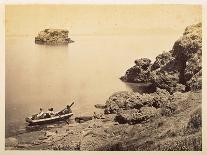 View of the Bottom of One of the Titanic Lifeboats from the Dock, Captain Smith Looking on from The-English Photographer-Giclee Print