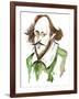 English playwright and poet William Shakespeare(1564-1616); caricature-Neale Osborne-Framed Giclee Print