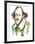 English playwright and poet William Shakespeare(1564-1616); caricature-Neale Osborne-Framed Giclee Print