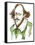 English playwright and poet William Shakespeare(1564-1616); caricature-Neale Osborne-Framed Stretched Canvas