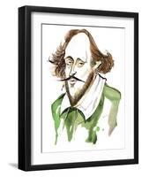 English playwright and poet William Shakespeare(1564-1616); caricature-Neale Osborne-Framed Giclee Print