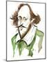 English playwright and poet William Shakespeare(1564-1616); caricature-Neale Osborne-Mounted Giclee Print