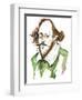 English playwright and poet William Shakespeare(1564-1616); caricature-Neale Osborne-Framed Giclee Print