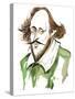 English playwright and poet William Shakespeare(1564-1616); caricature-Neale Osborne-Stretched Canvas