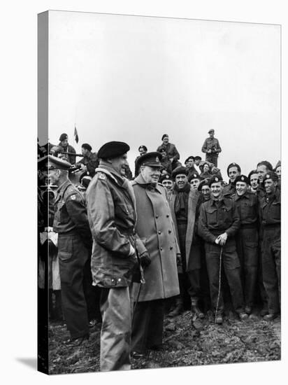 English PM Winston Churchill and British Army General Bernard Montgomery-George Rodger-Stretched Canvas
