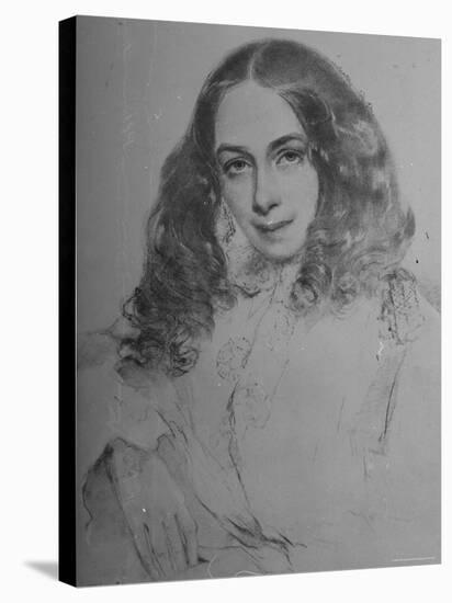 English Poet Elizabeth Barrett Browning-Field Talfourd-Stretched Canvas