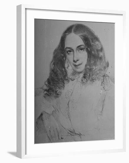 English Poet Elizabeth Barrett Browning-Field Talfourd-Framed Photographic Print