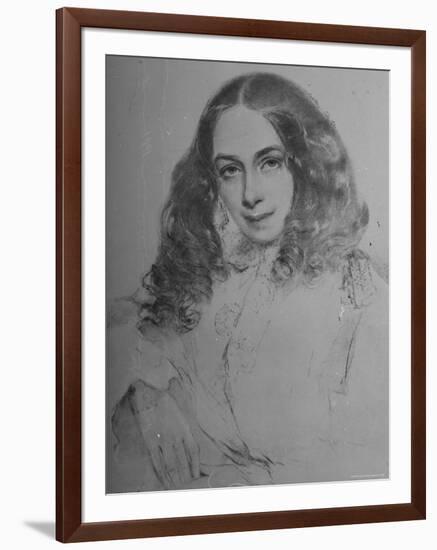 English Poet Elizabeth Barrett Browning-Field Talfourd-Framed Photographic Print