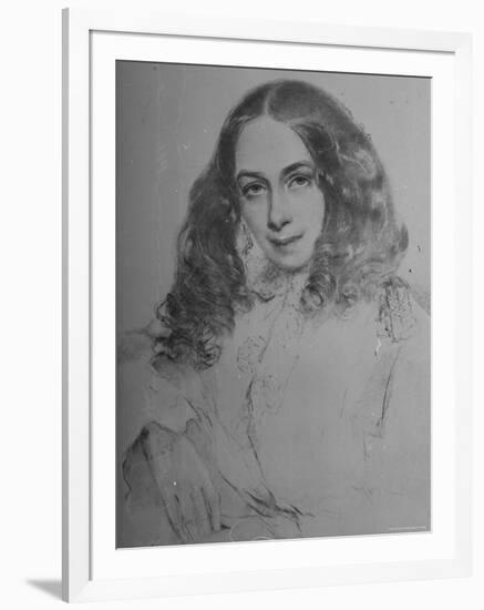 English Poet Elizabeth Barrett Browning-Field Talfourd-Framed Photographic Print