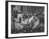 English Prime Minister Winston Churchill Adressesing the Us Congress-Myron Davis-Framed Photographic Print